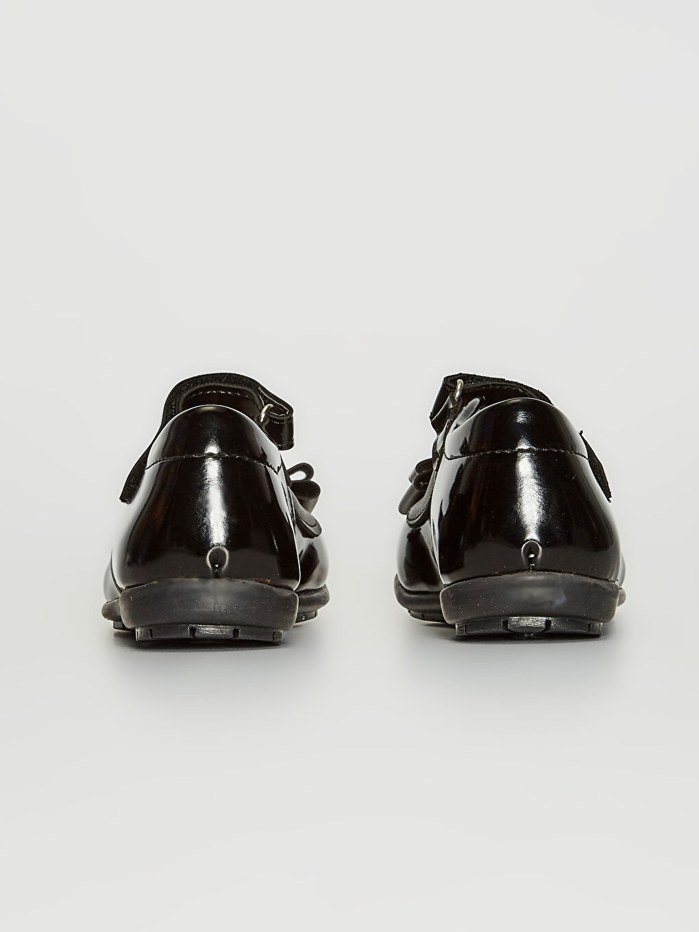 Siyah Kız Çocuk Cırt Cırtlı Babet Ayakkabı-4