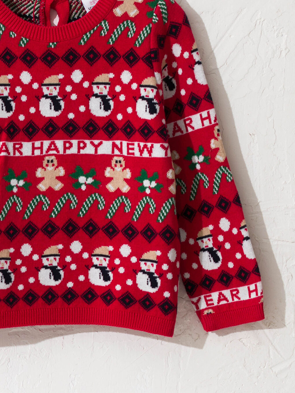 Baby Girl New Year Themed Patterned Knitwear Sweater-1