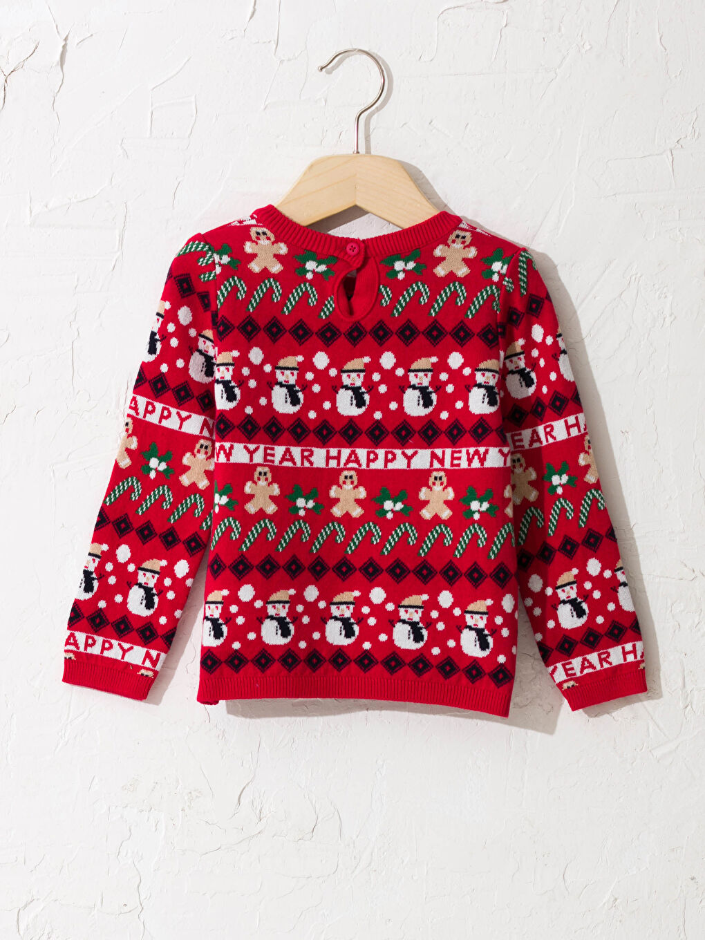 Baby Girl New Year Themed Patterned Knitwear Sweater-2