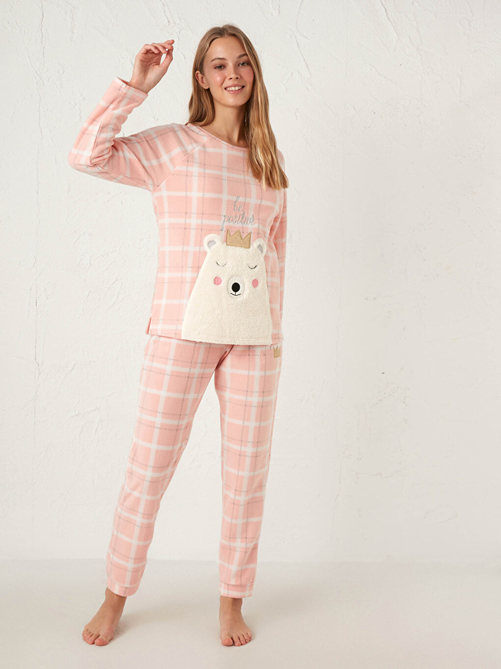 Embroidery Polar Pyjamas Set-4