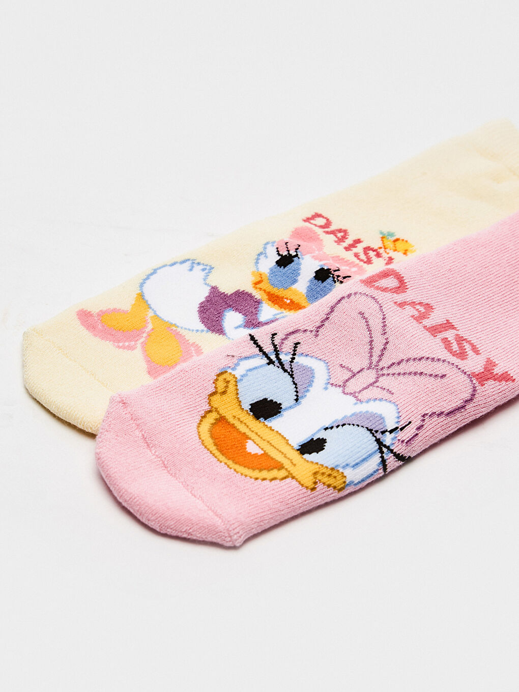 Sarı Kız Çocuk Daisy Duck Soket Çorap 2'li-3