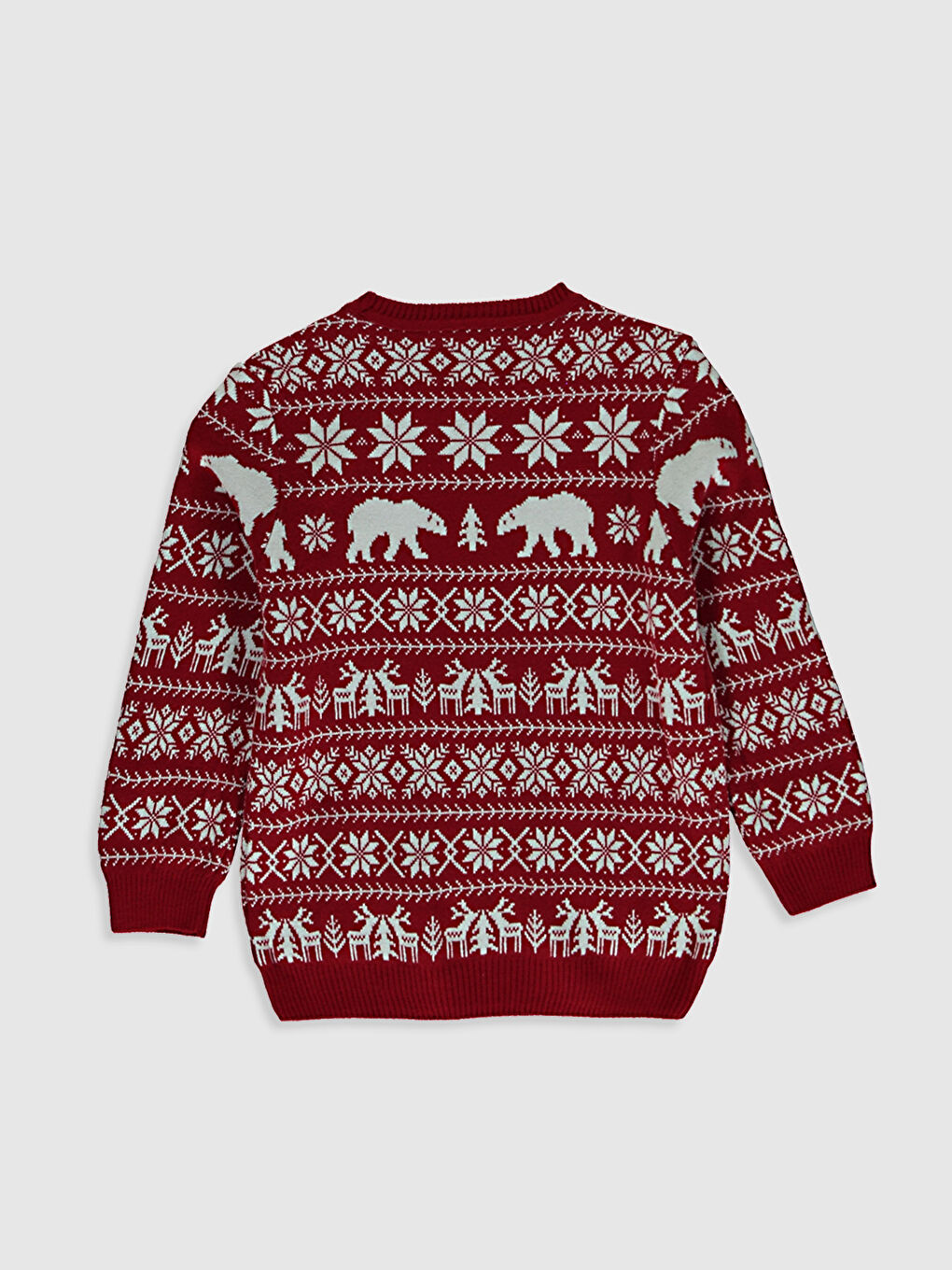 Новогодний трикотажный джемпер для мальчика в стиле Отец и сын-1