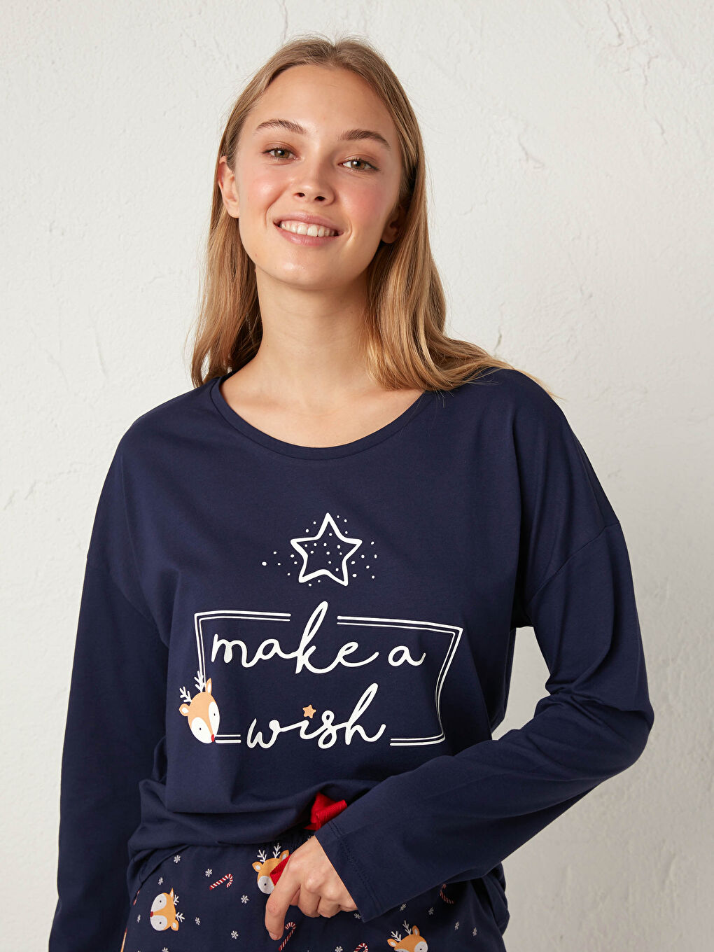 Комплект пижами от памук с принт-4