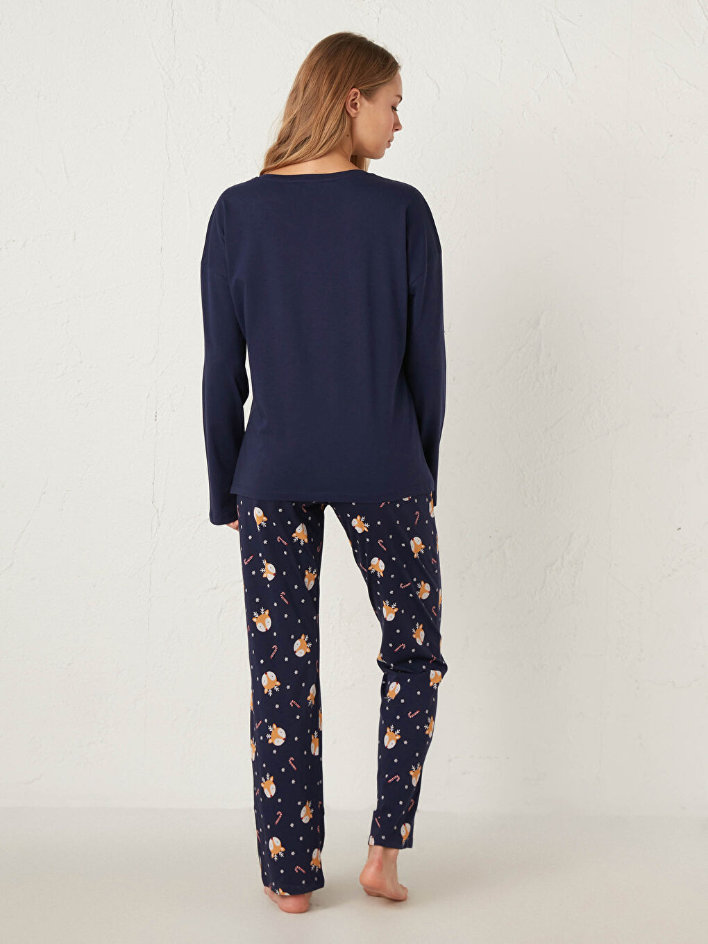 Комплект пижами от памук с принт-5