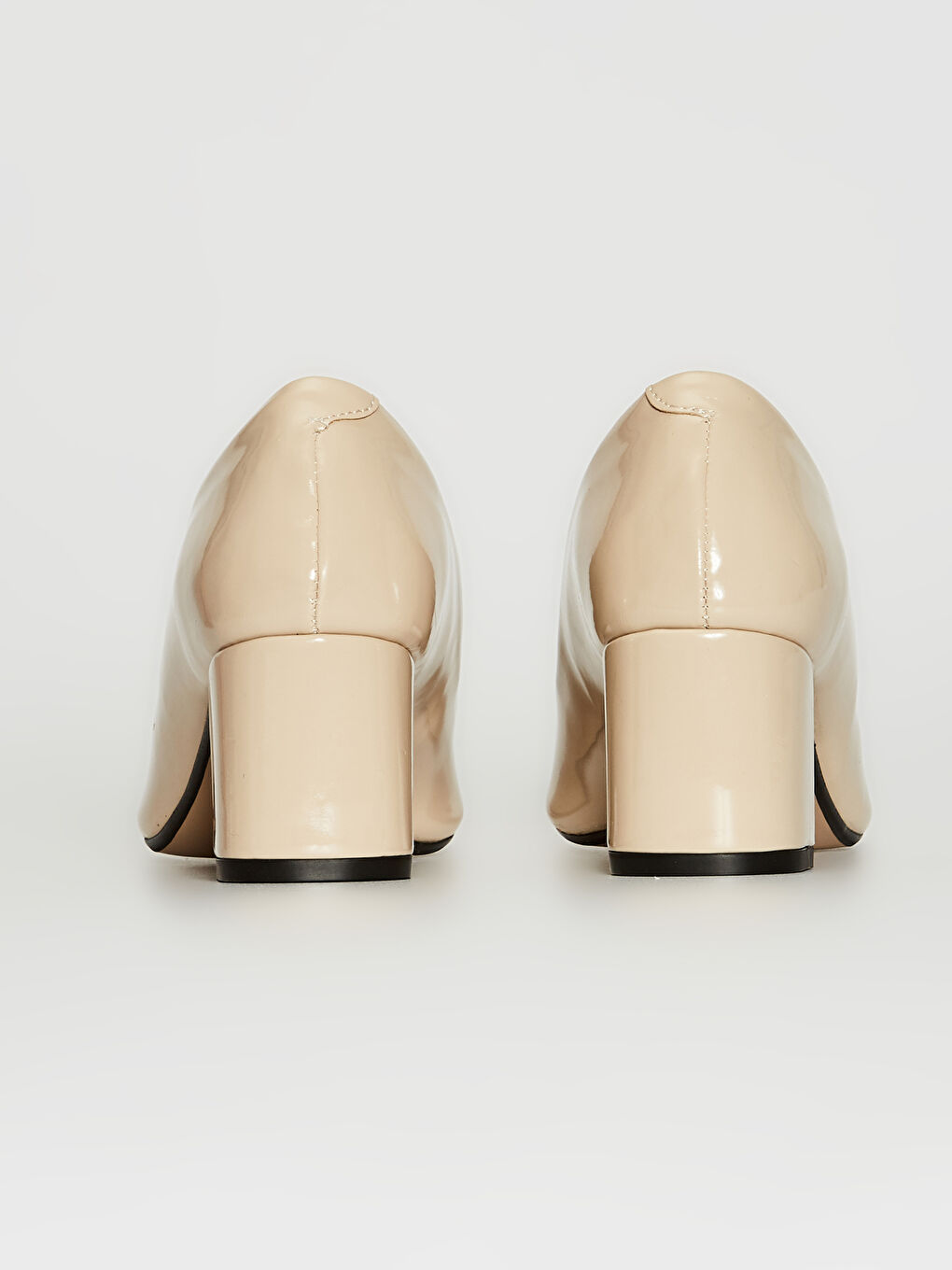 Bej Kadın Sivri Burun Topuklu Ayakkabı-4