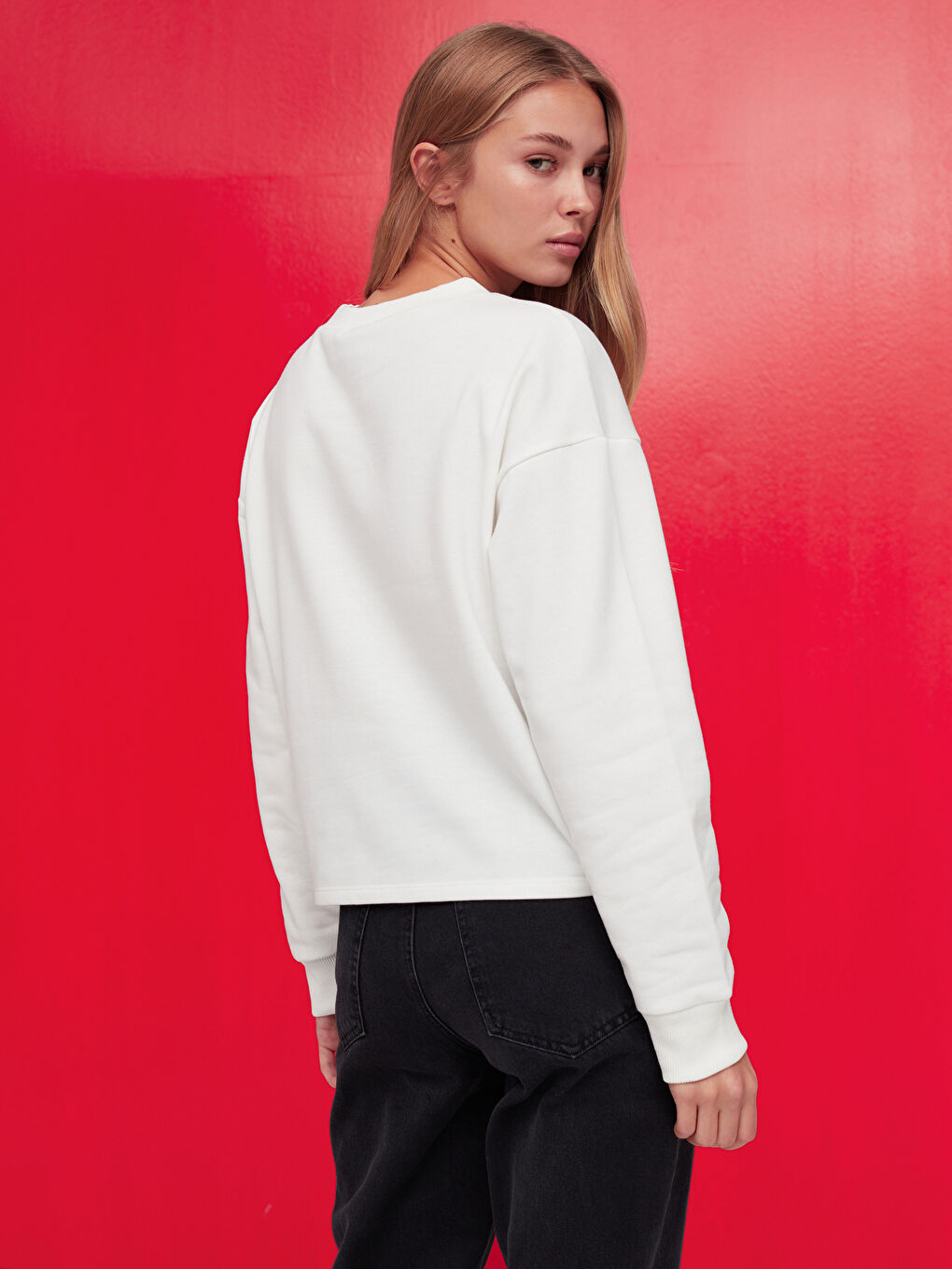 Slogan Printed Sweatshirt-5