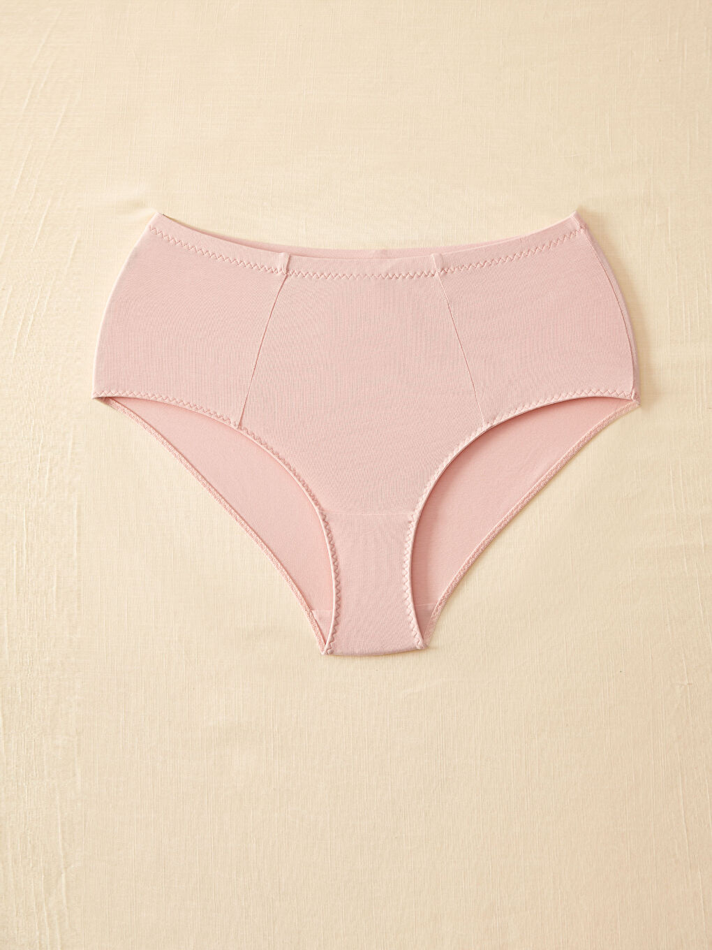 سروال داخلي عالي الخصر من القطن العضوي - قطعتان-1