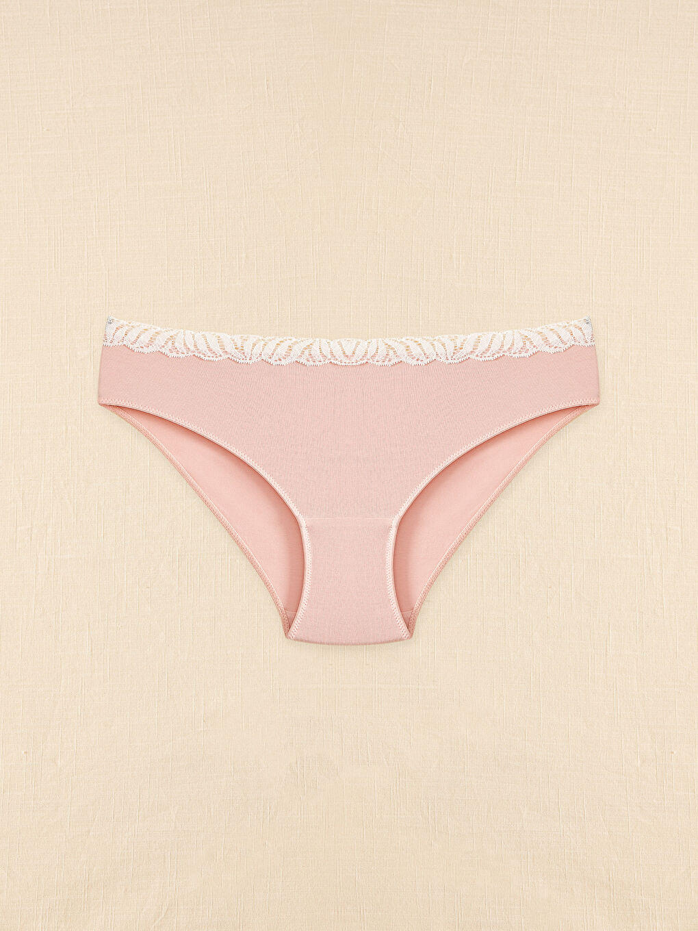 Organik Pamuklu Dantel Detaylı Klasik Külot 2'li-1