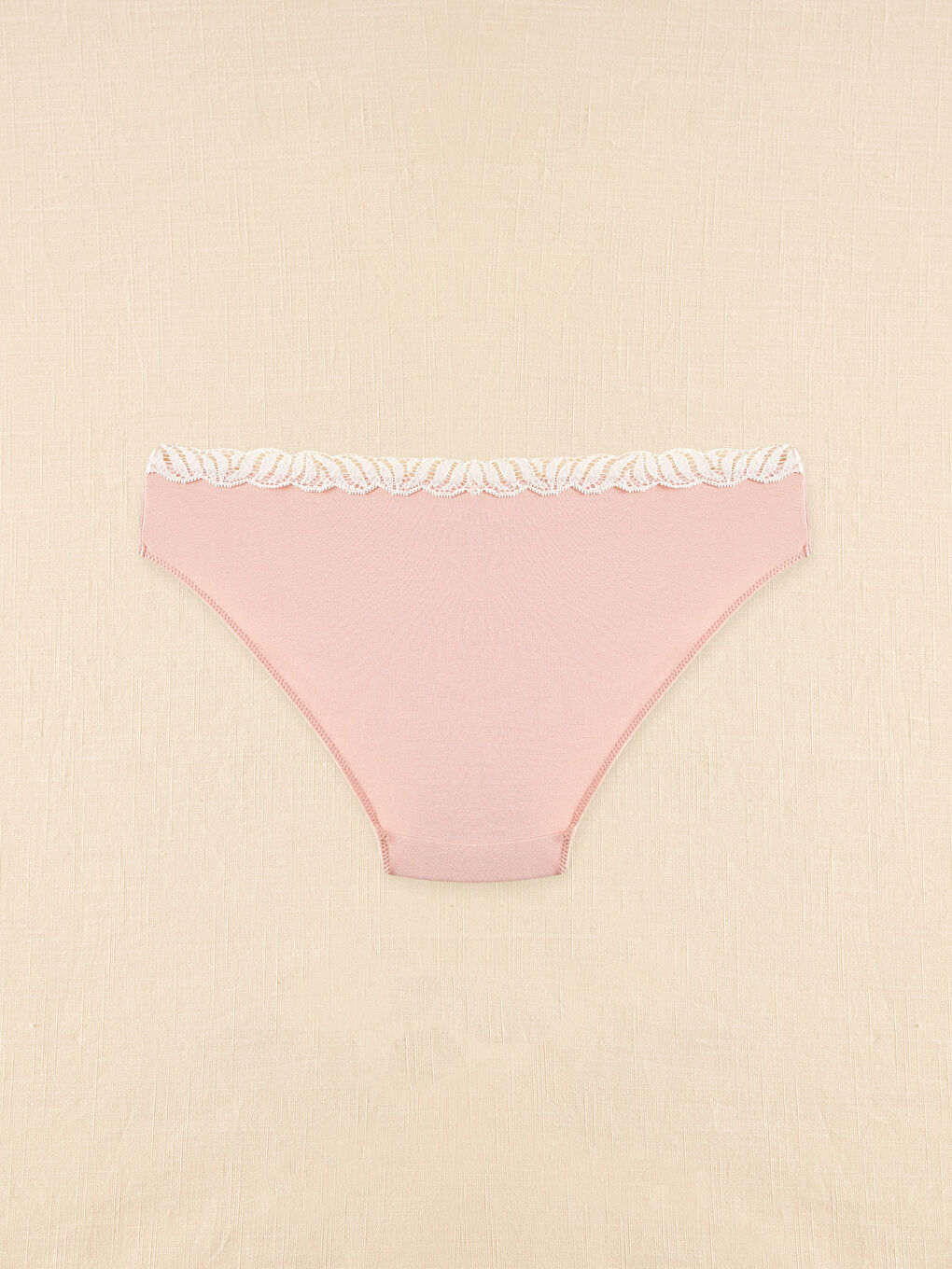 Organik Pamuklu Dantel Detaylı Klasik Külot 2'li-2