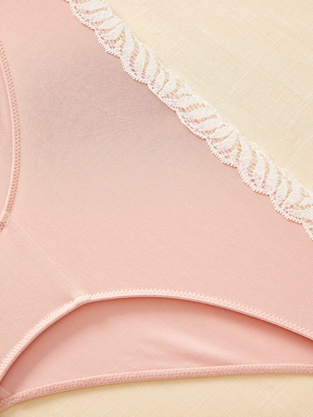 Organik Pamuklu Dantel Detaylı Klasik Külot 2'li-3