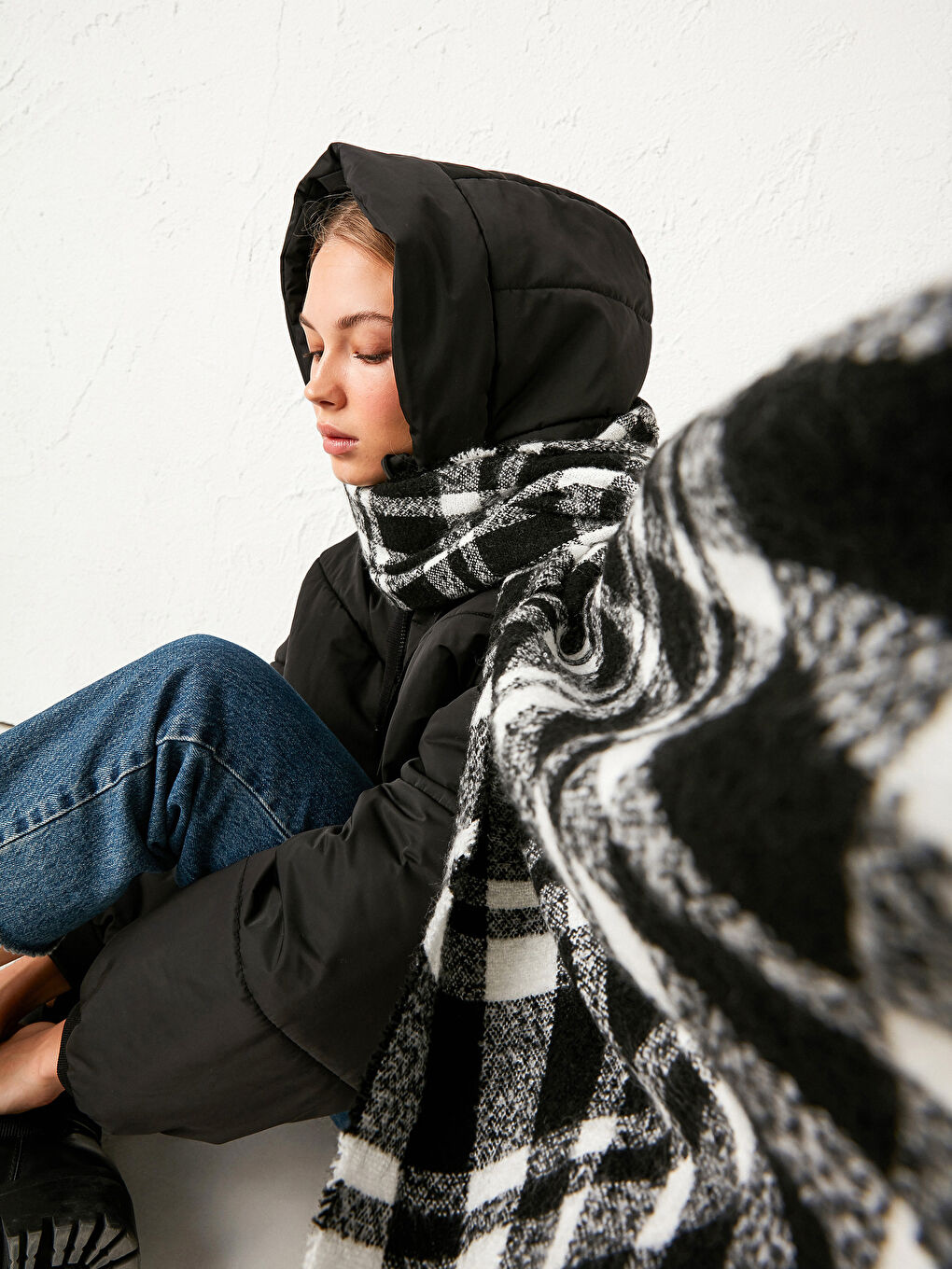 Karo-Schal für Damen-1