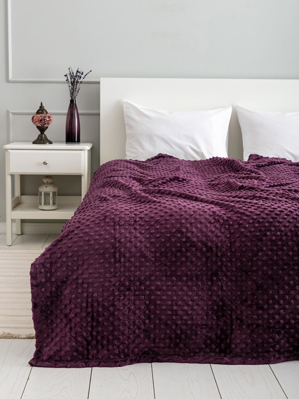 Mor Çift Kişilik Wellsoft Battaniye