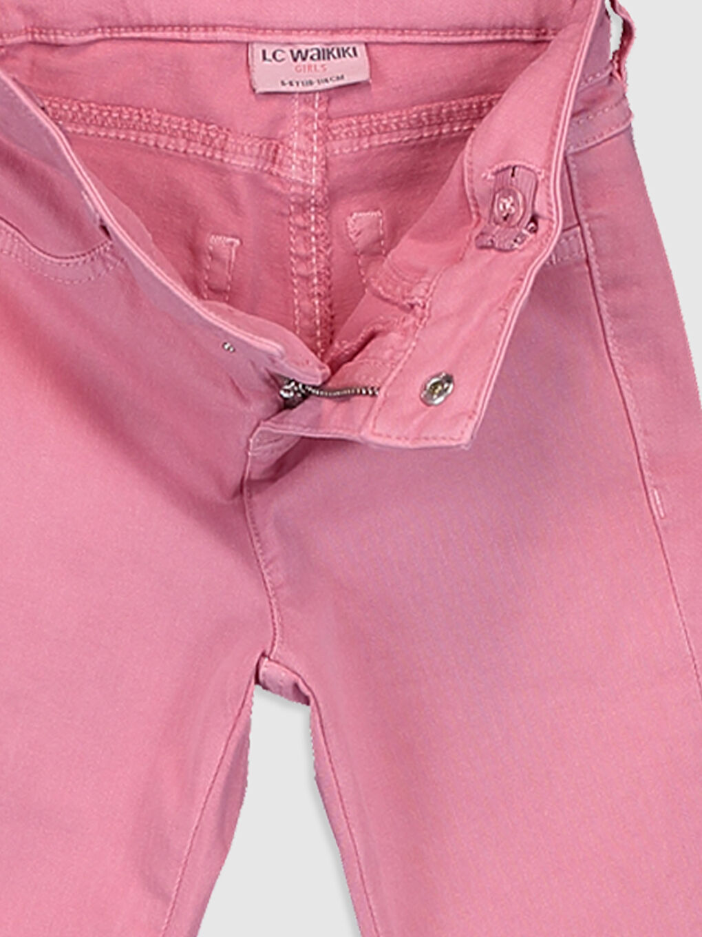 بنطلون بناتي ضيق من قماش الجبردين-3