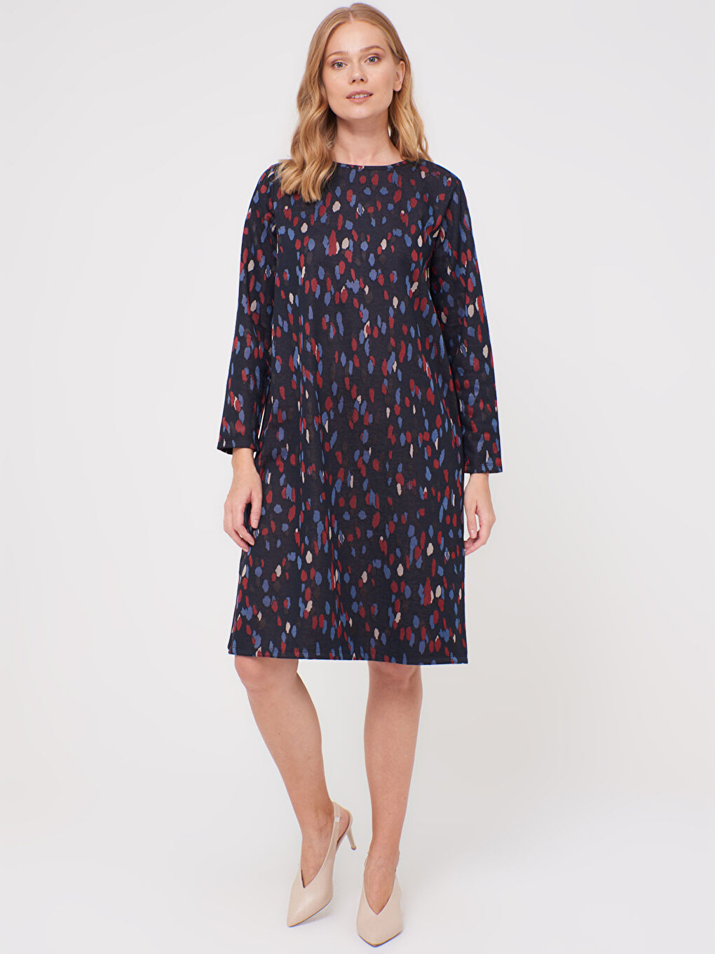 Robe coupe droite à motifs