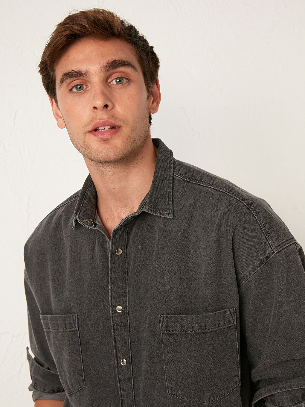 XSIDE Oversize Herren Jeanshemd -0WBS08Z8-GRD