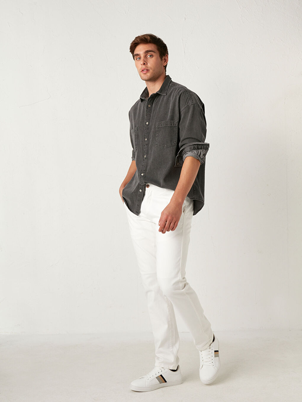 XSIDE Oversize Herren Jeanshemd -0WBS08Z8-GRD