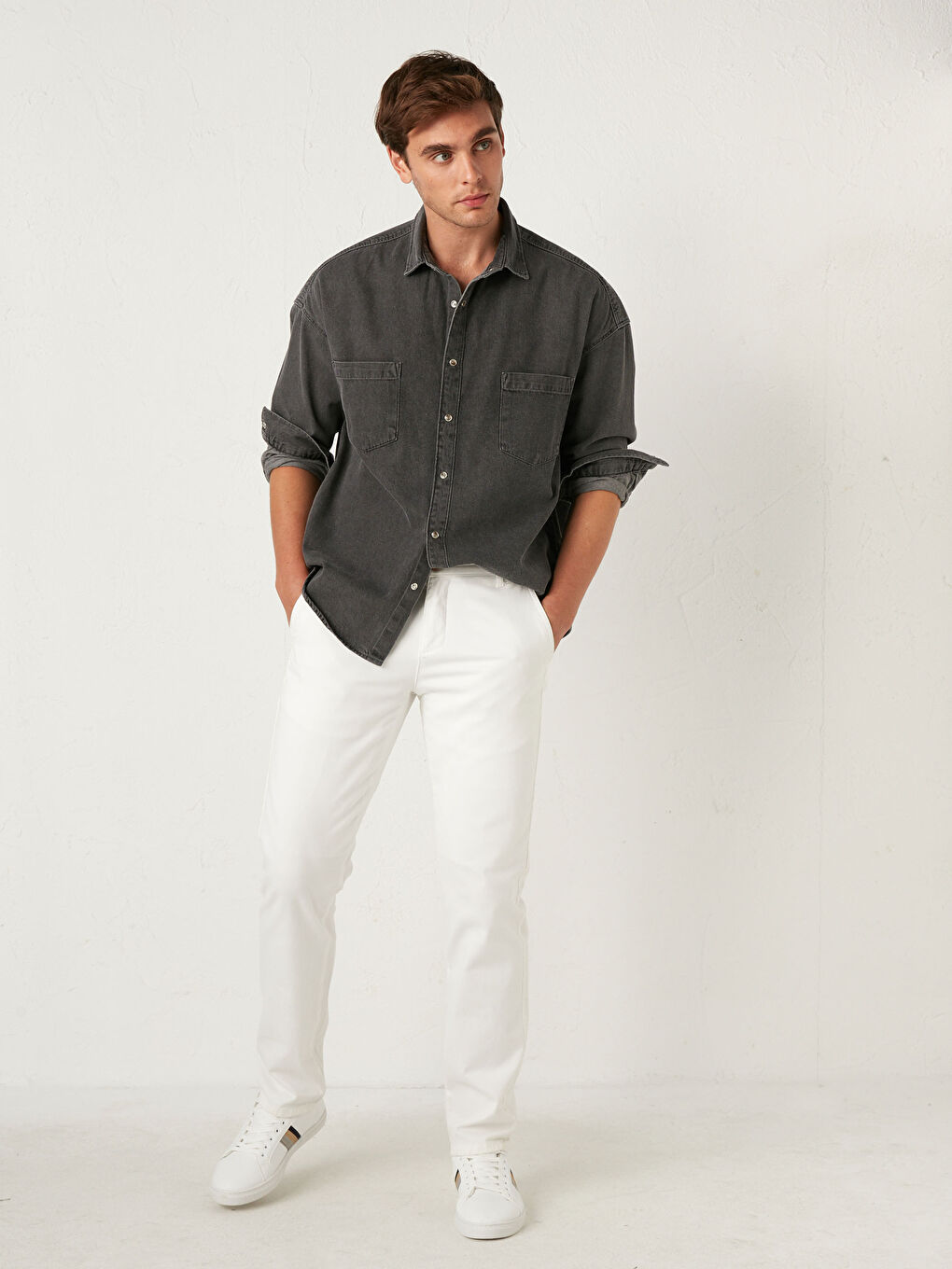 XSIDE Oversize Herren Jeanshemd -0WBS08Z8-GRD