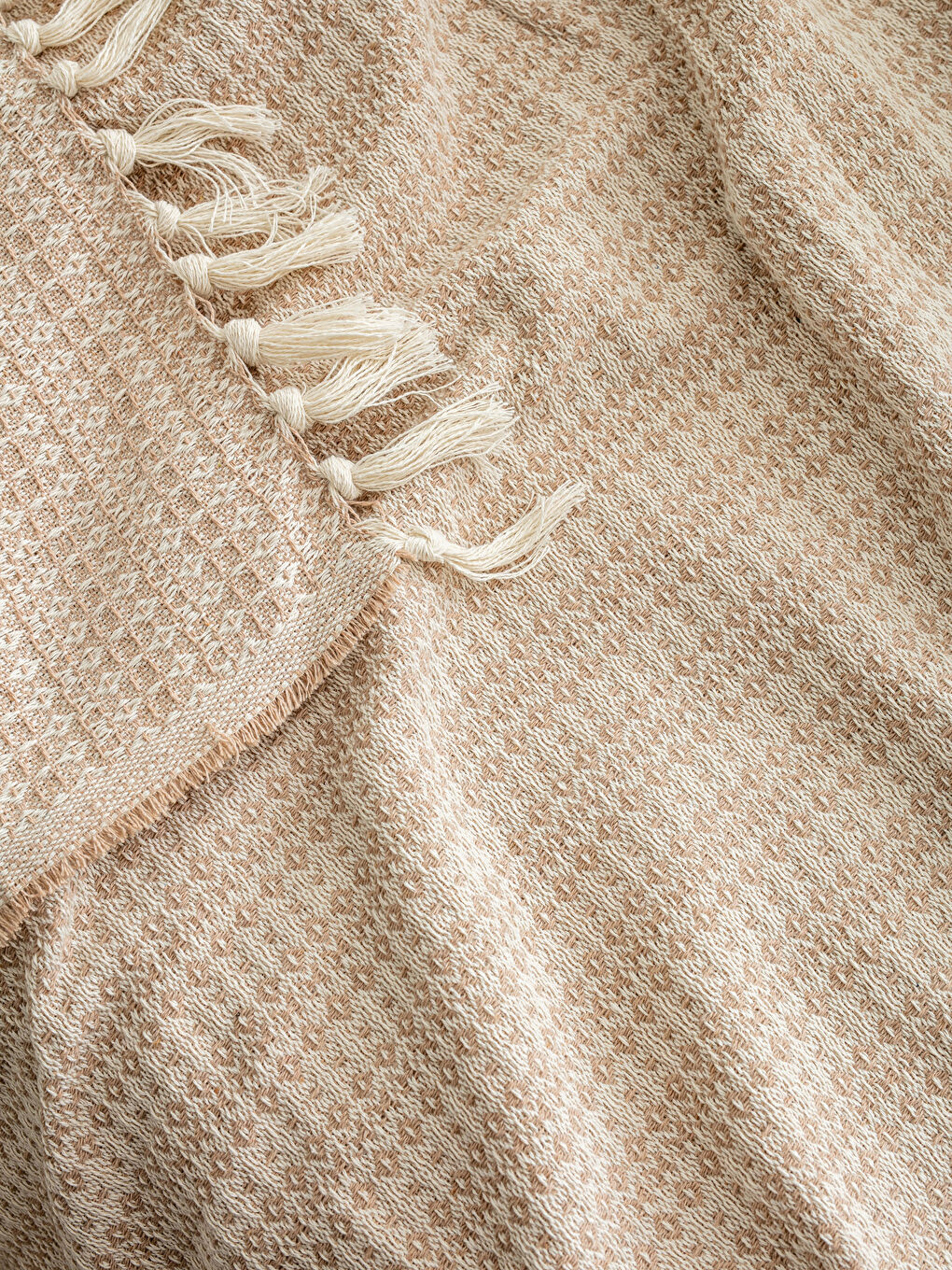 Bej Tek Kişilik Yatak Örtüsü-2