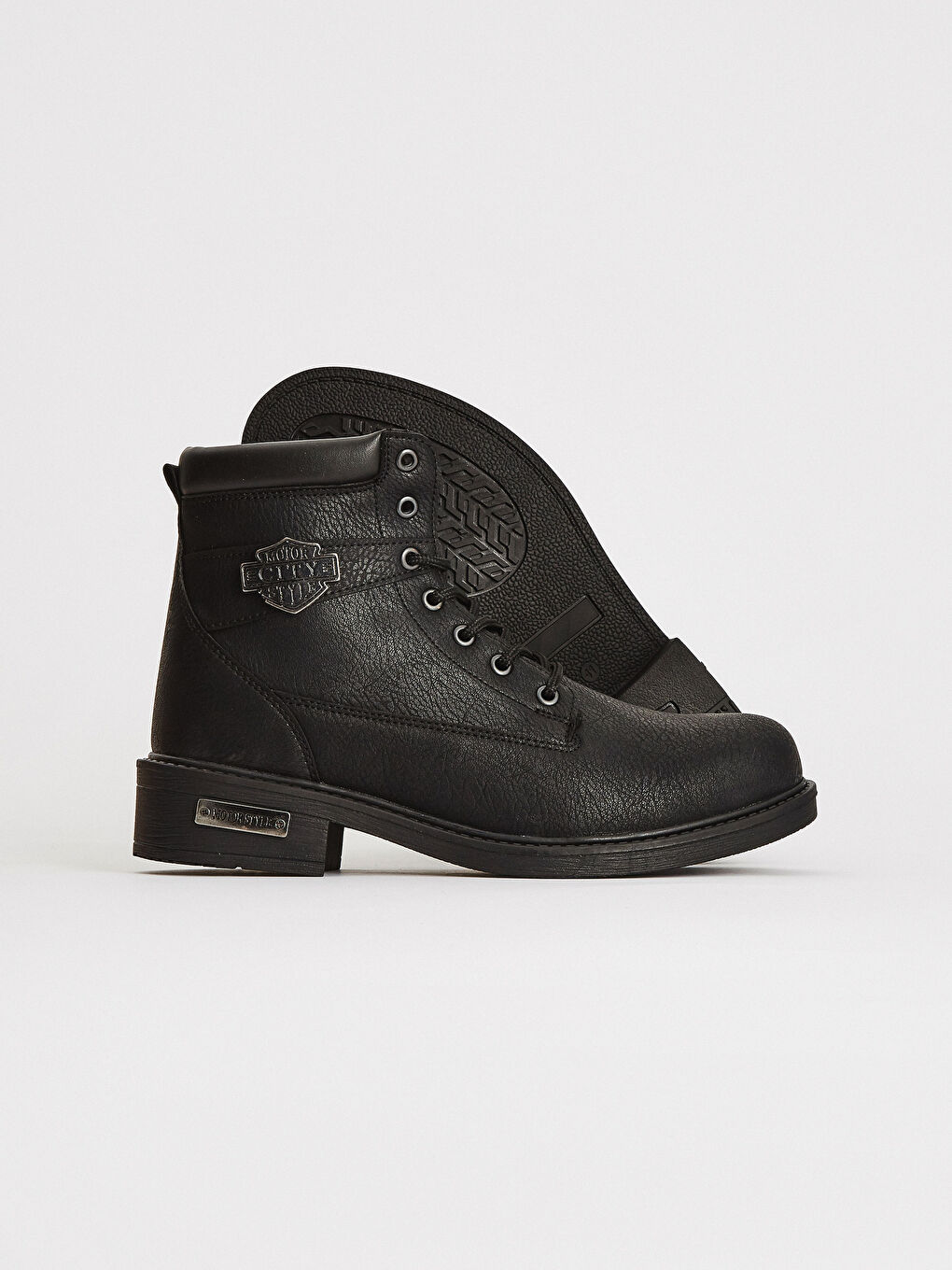 Siyah Erkek Günlük Motorcu Bot-2