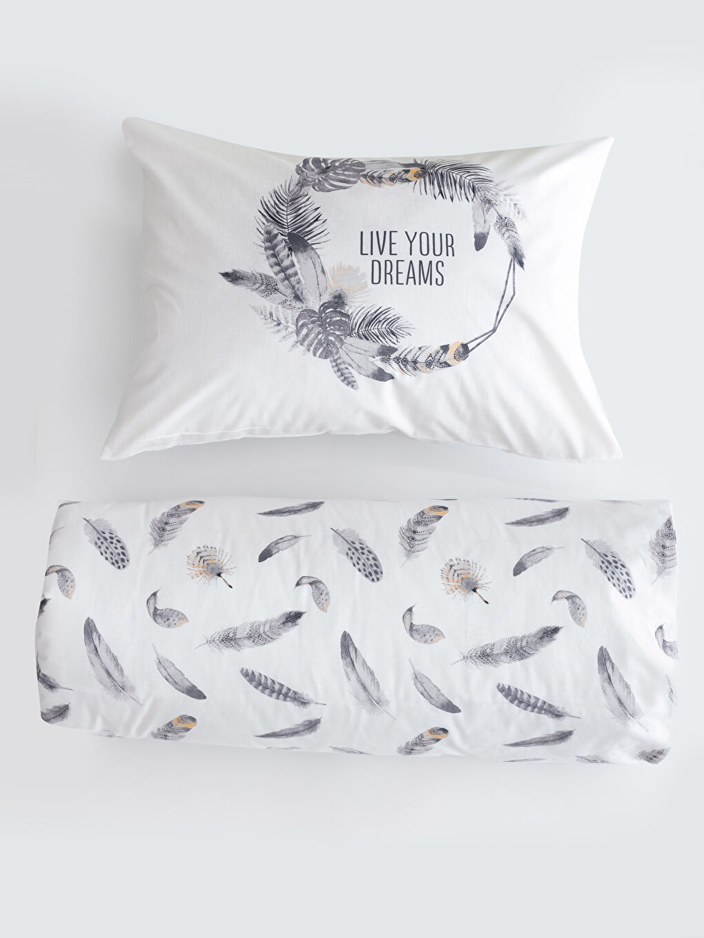 Bej Tek Kişilik Nevresim Seti-2