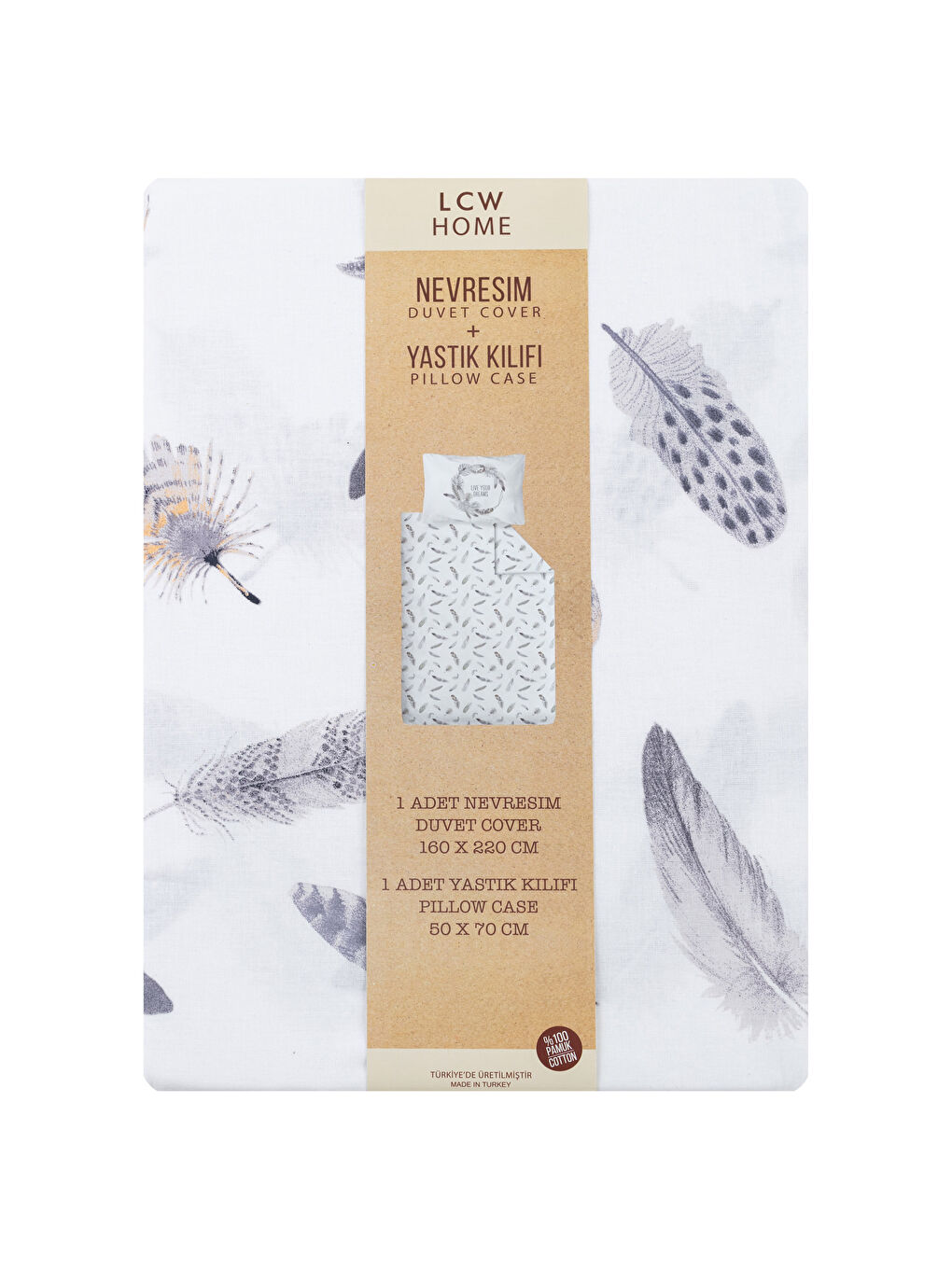 Bej Tek Kişilik Nevresim Seti-5