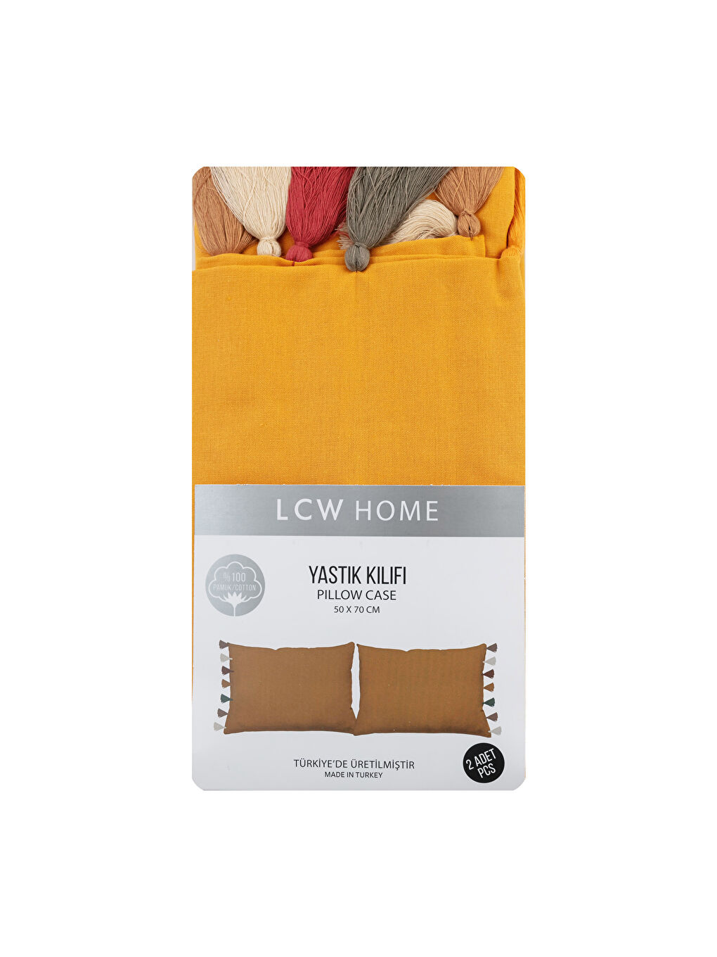 Taie d'oreiller à pompons 2 pièces-3