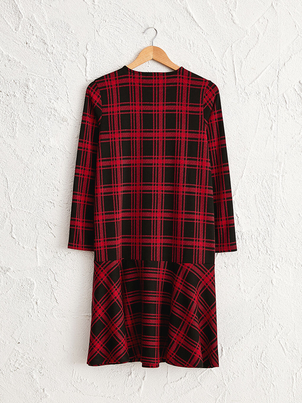 Ruffle Detailed and Chequered Dress-1
