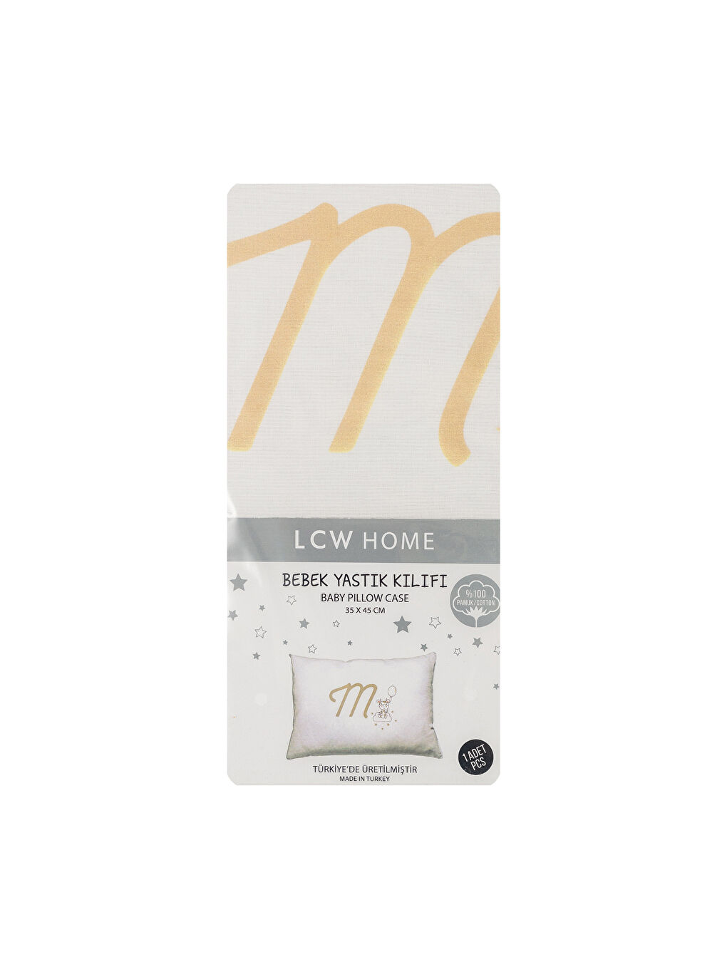 غطاء وسادة للأطفال مطبوع عليه الحرف M-2