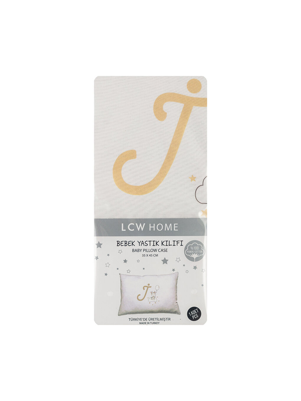 Taie d'oreiller pour bébé imprimée lettre J-2