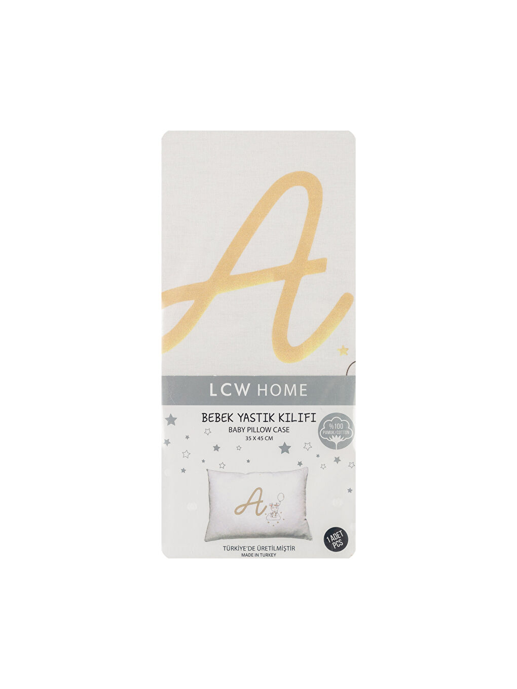 Letter A Printed Baby Pillow Case-2