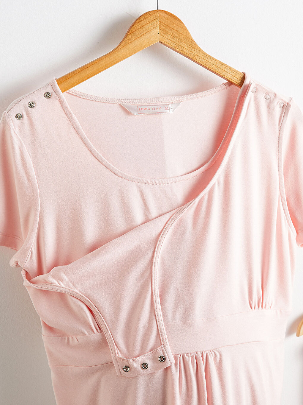 Functional Collar Detailed Maternity Pajamas Set-2