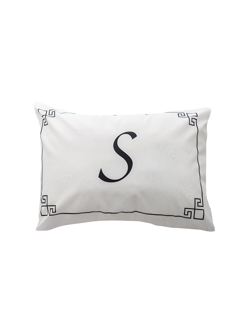 "غطاء وسادة مطبوع بحرف ""S"""-2