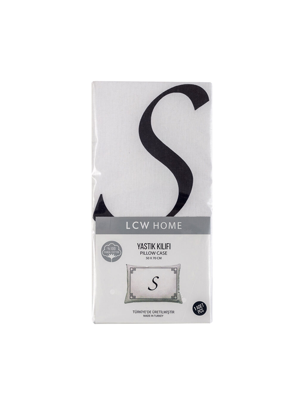 "غطاء وسادة مطبوع بحرف ""S"""-3