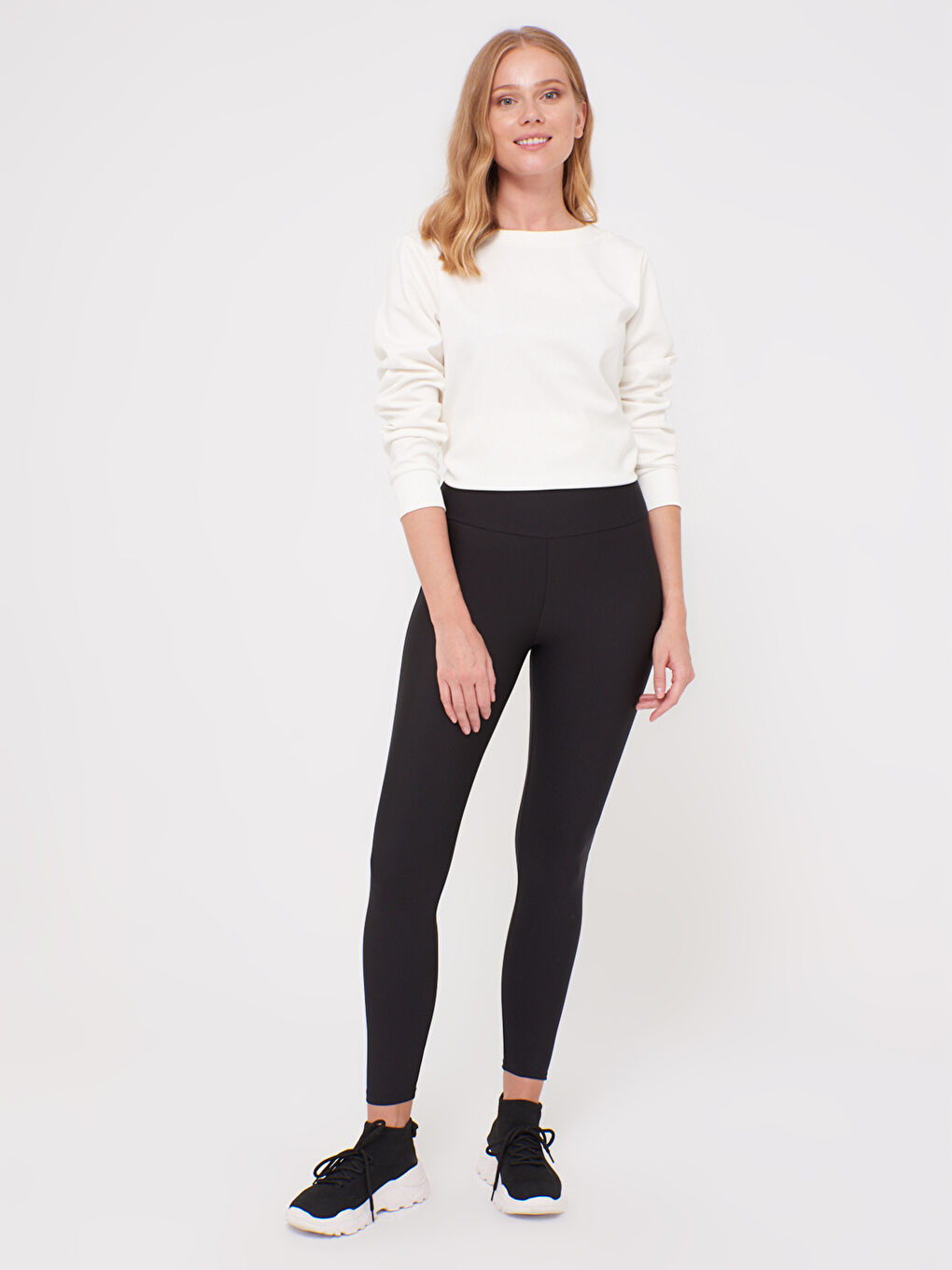 سراويل ضيقة طويلة مرنة بقصة ضيقة للنساء-1