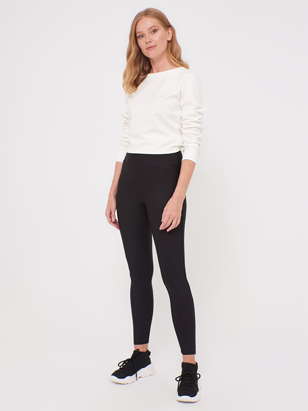 سراويل ضيقة طويلة مرنة بقصة ضيقة للنساء-2