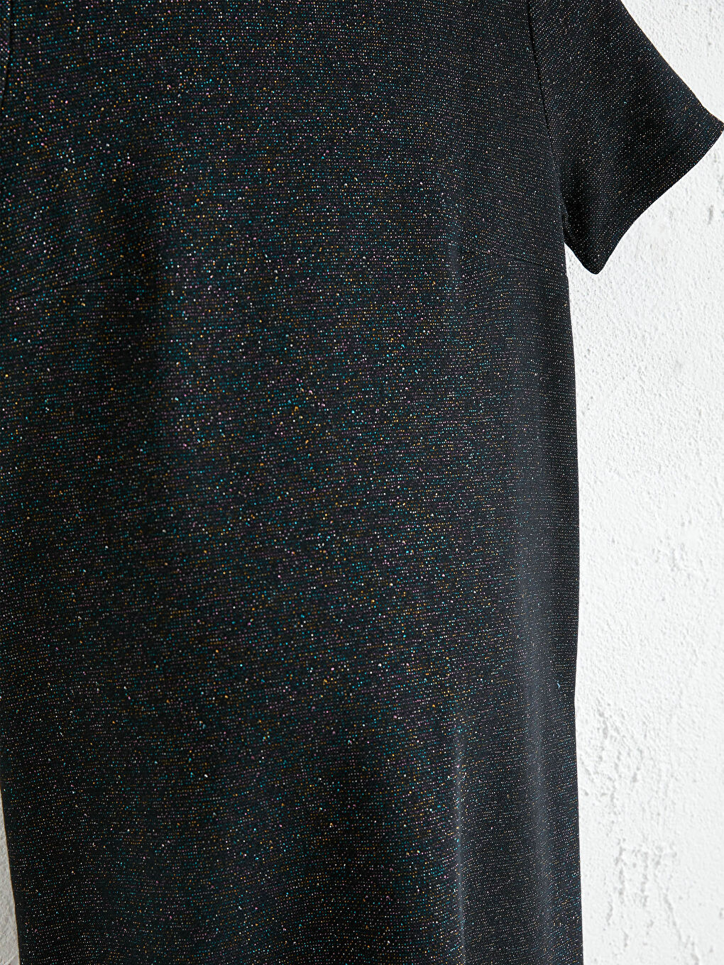 Siyah Işıltılı Hamile Elbise-2