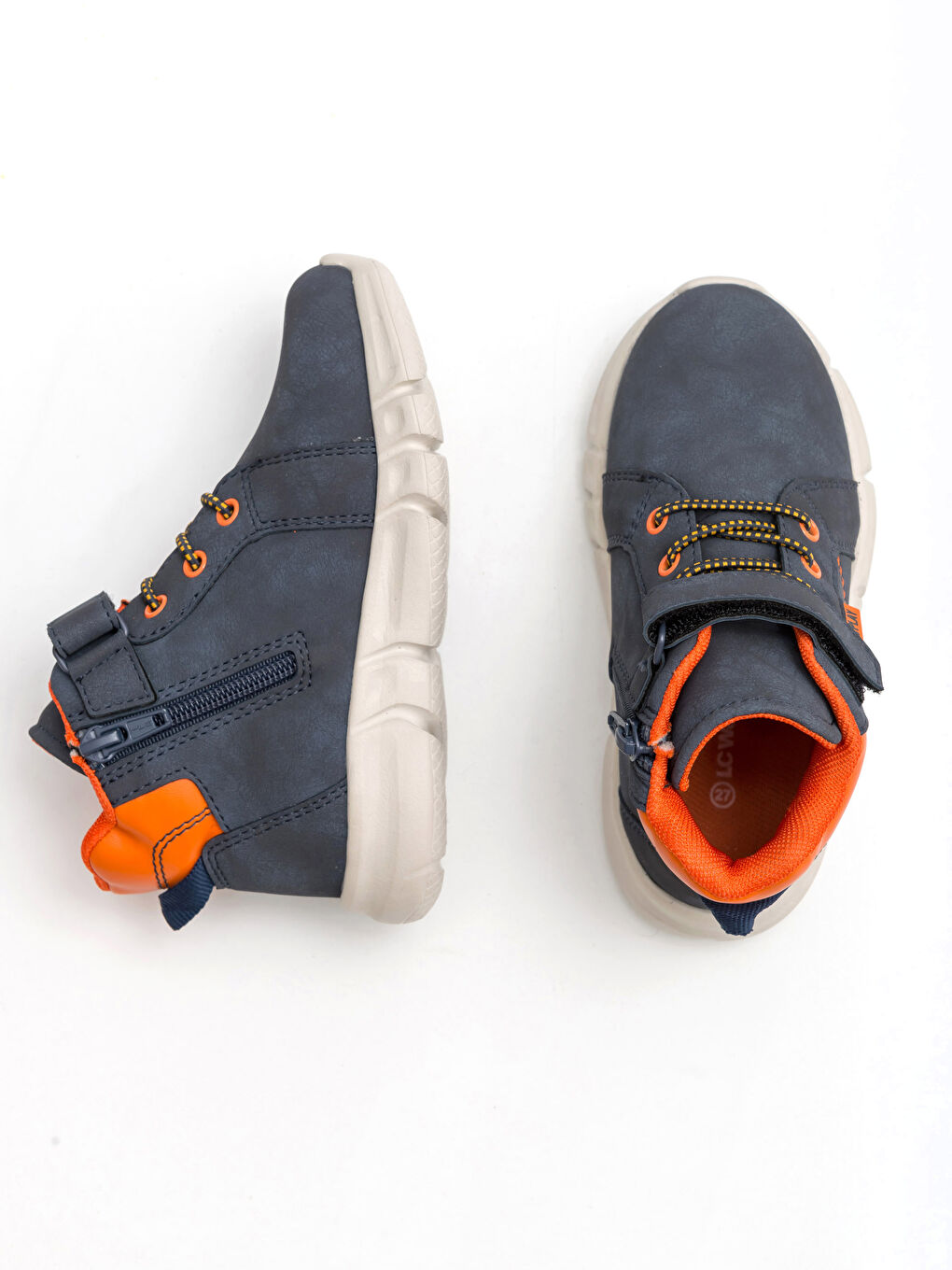 حذاء طويل مرن للأولاد الصغار بالأربطة والإغلاق اللاصق-2