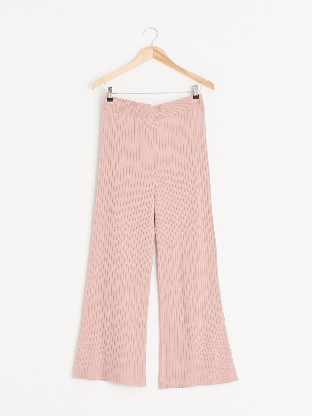 Elastic Waist Tricot Palazzo Pants-1