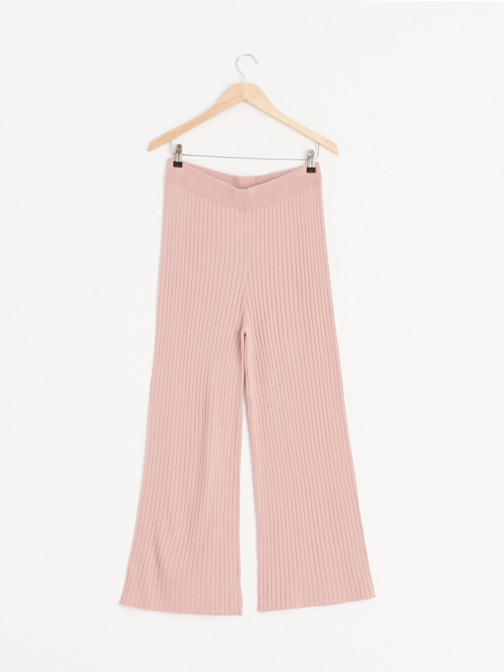 Elastic Waist Tricot Palazzo Pants