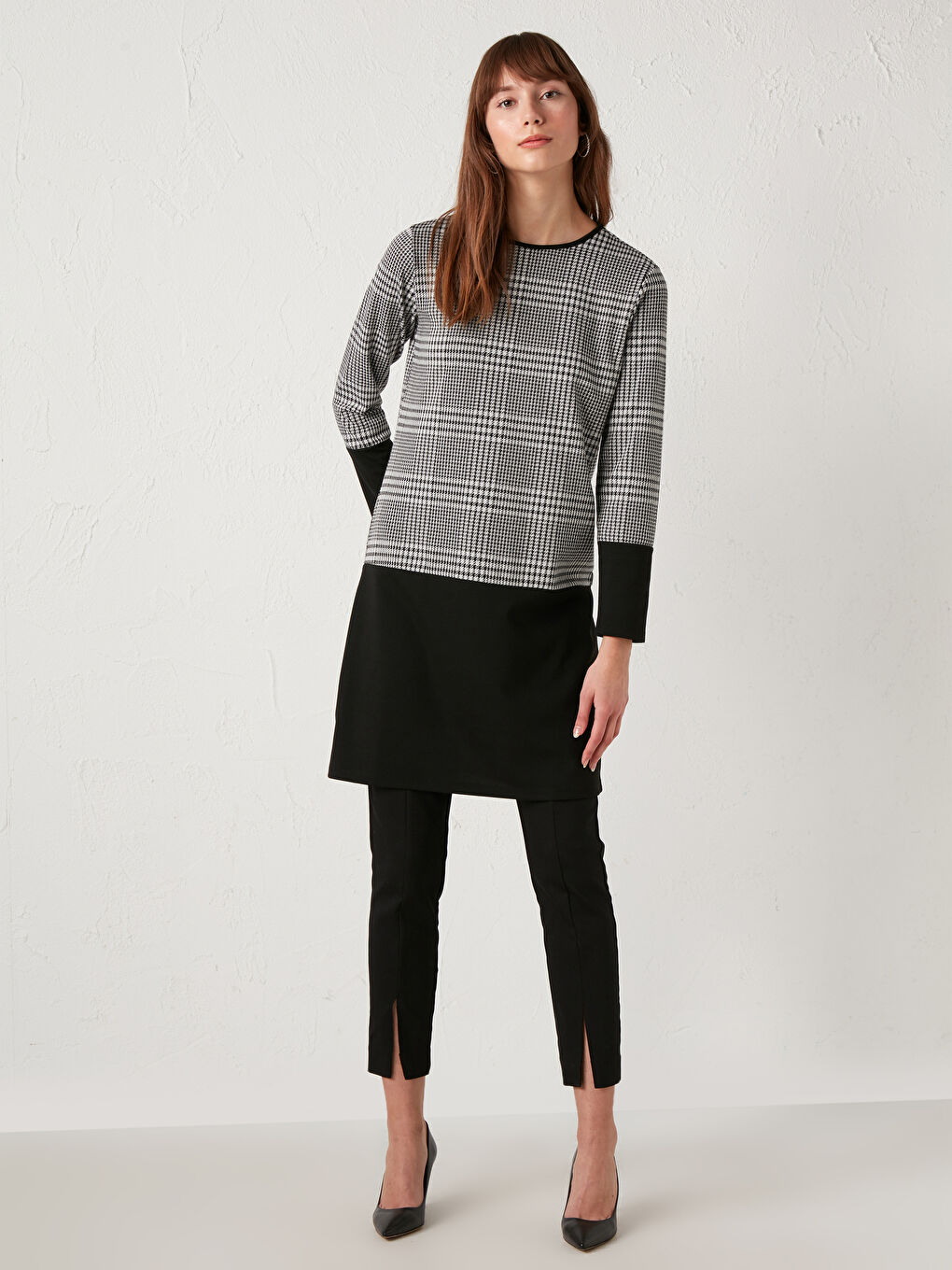 Crew Neck Striped Tunic-1