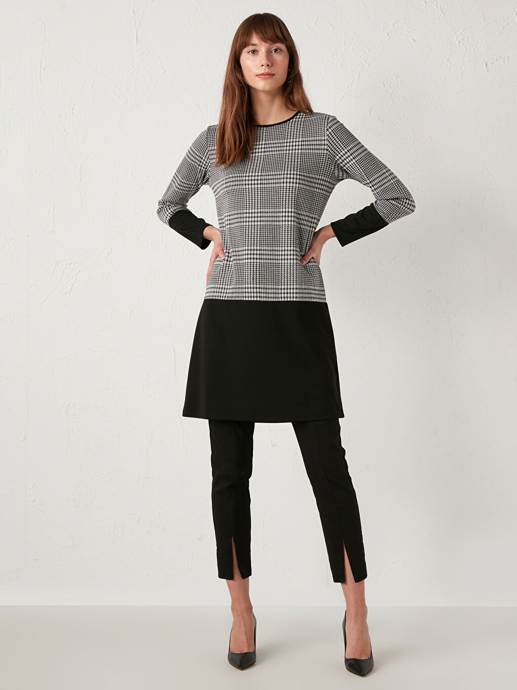 Crew Neck Striped Tunic-2