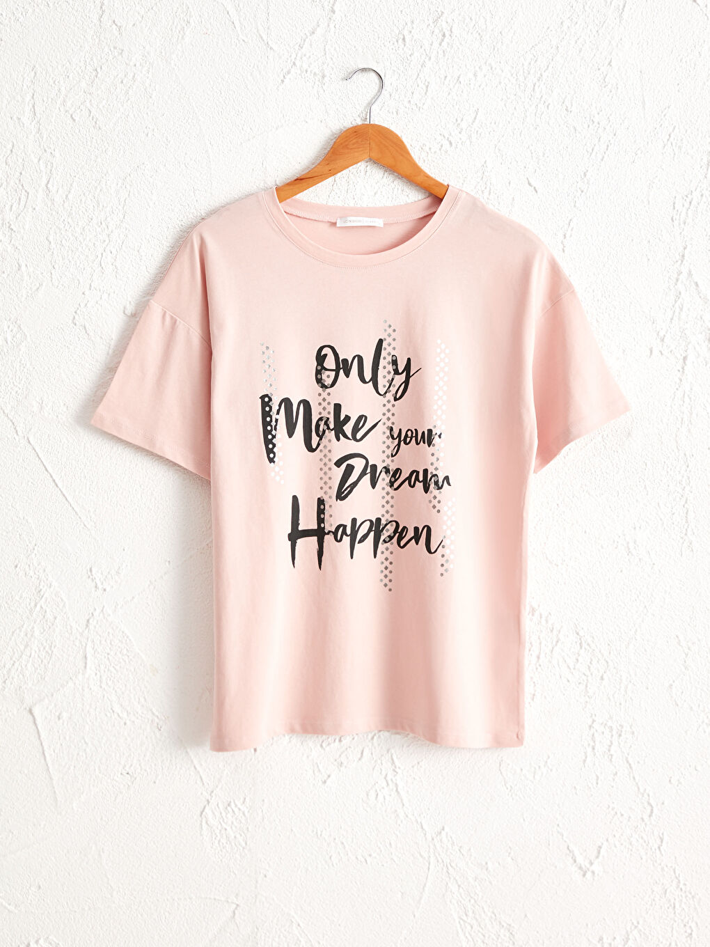 Letter Printed Cotton T-Shirt