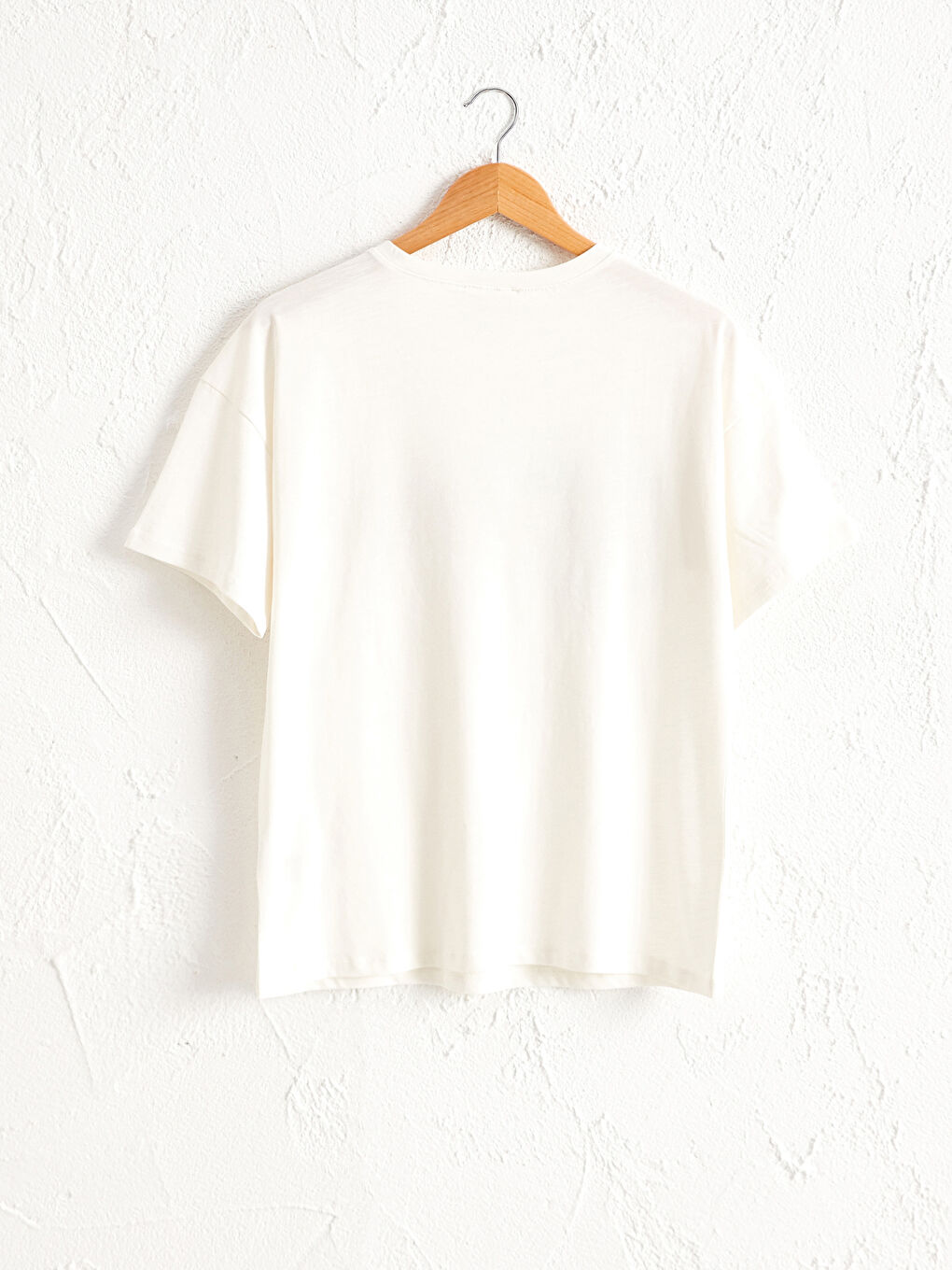 Majica od pamuka sa štampanim slovima i šljokicama-1