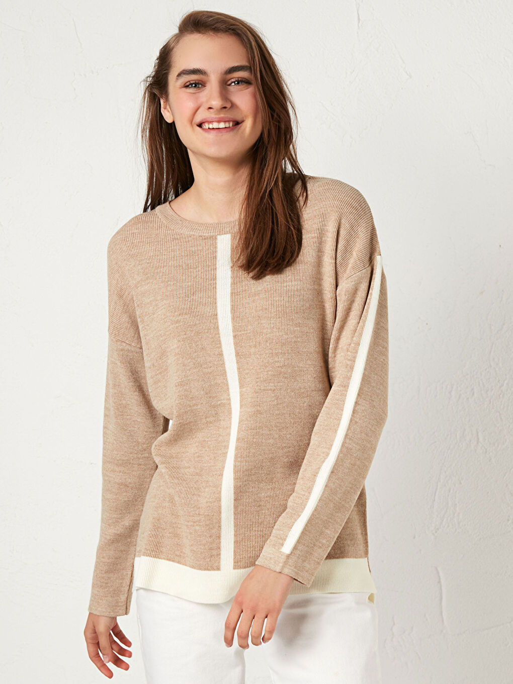 LCWAIKIKI Classic Rundhals Acryl Strickpullover -0WCE89Z8-D4N