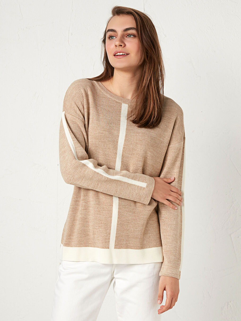 LCWAIKIKI Classic Rundhals Acryl Strickpullover -0WCE89Z8-D4N