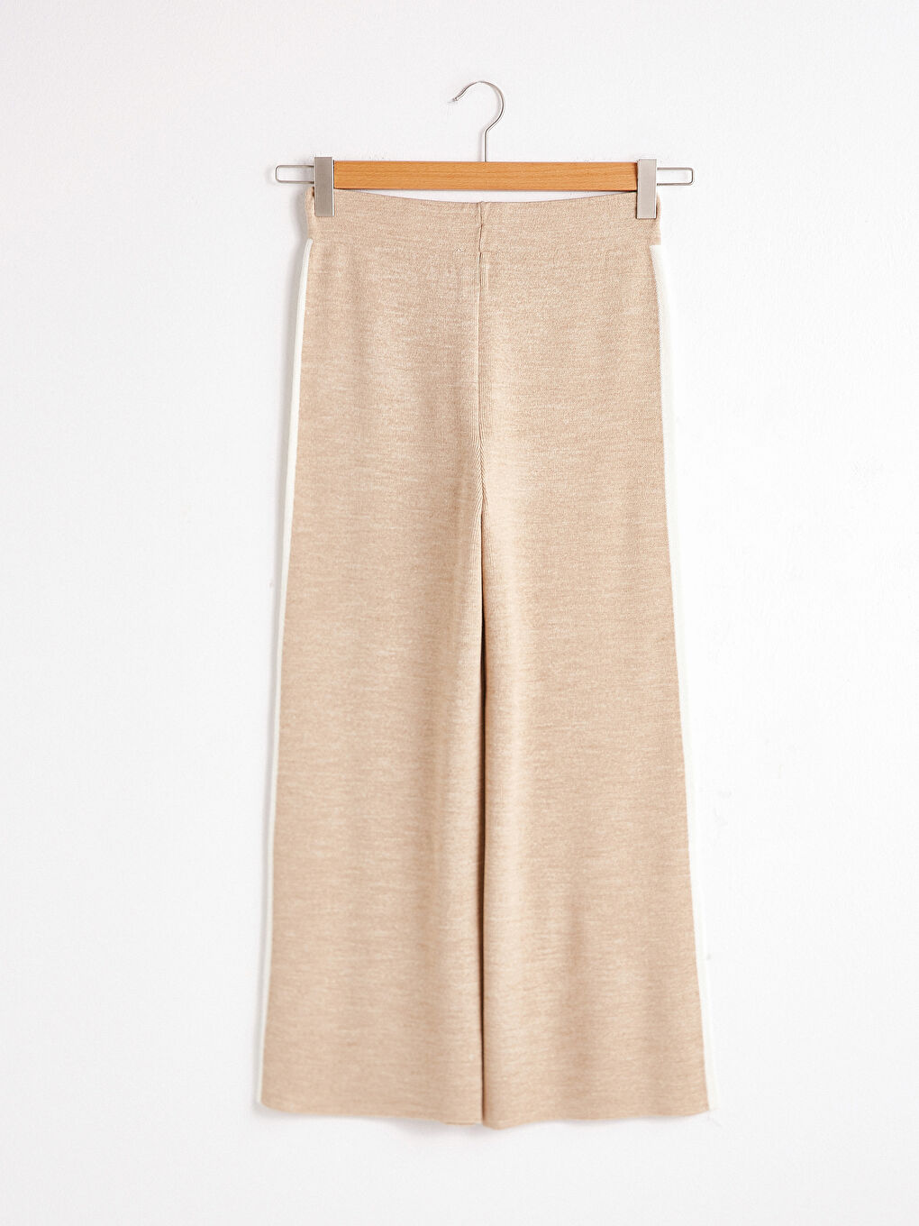 Elastic Waist Tricot Palazzo Pants-5