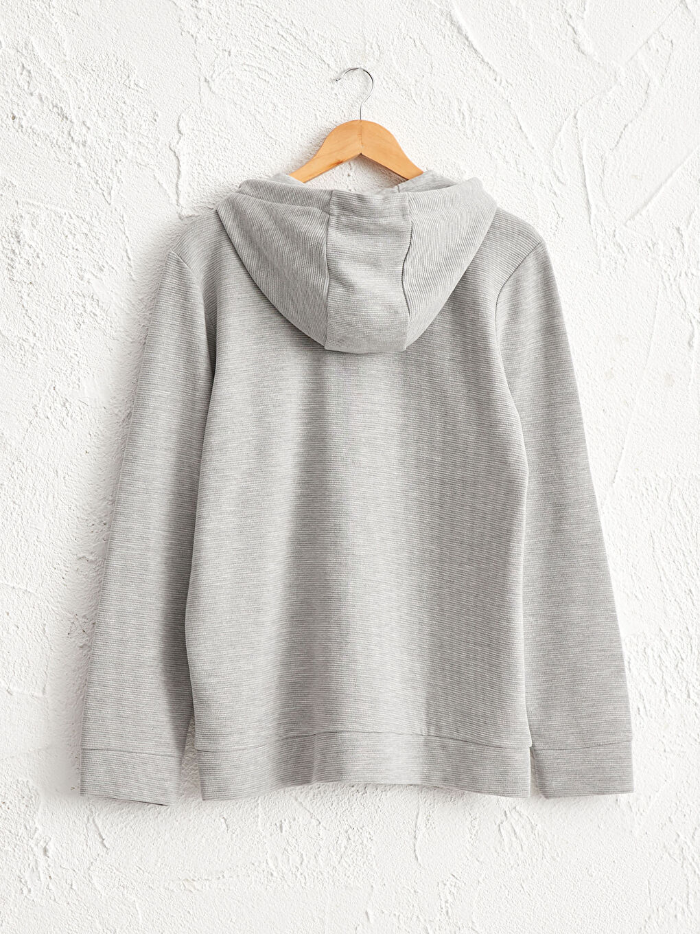 Zip-Down Basic Hoodie-1