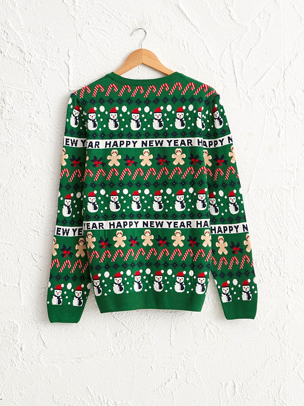 Men Crew Neck New Year Themed Knitwear Sweater-1