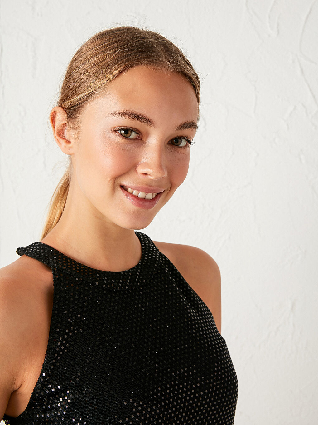 Halter Neck Bright Dress-3