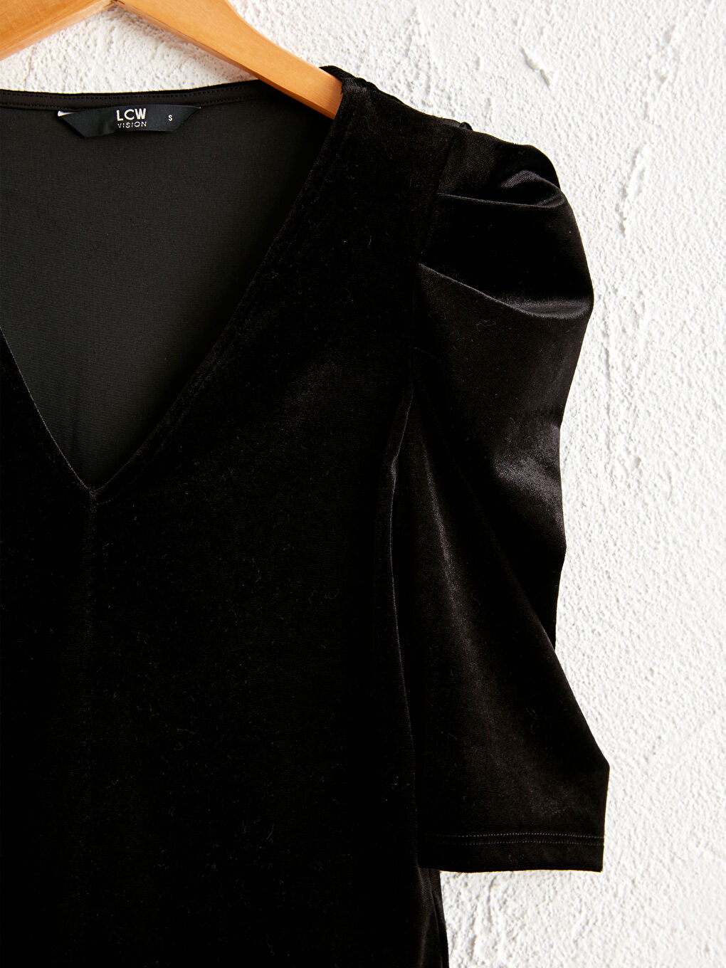 Watermelon Sleeve Velvet Blouse-3